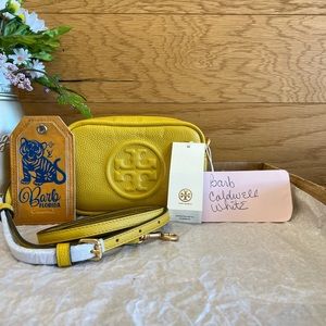 Tory Burch Perry Bombe Mini Crossbody - Gold Sunset (yellow) BNWT